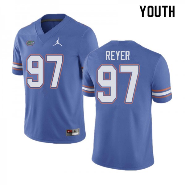 Jordan Brand Youth #97 Theodore Reyer Florida Gators College Football Jersey Blue